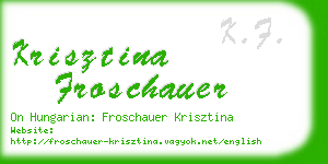 krisztina froschauer business card
